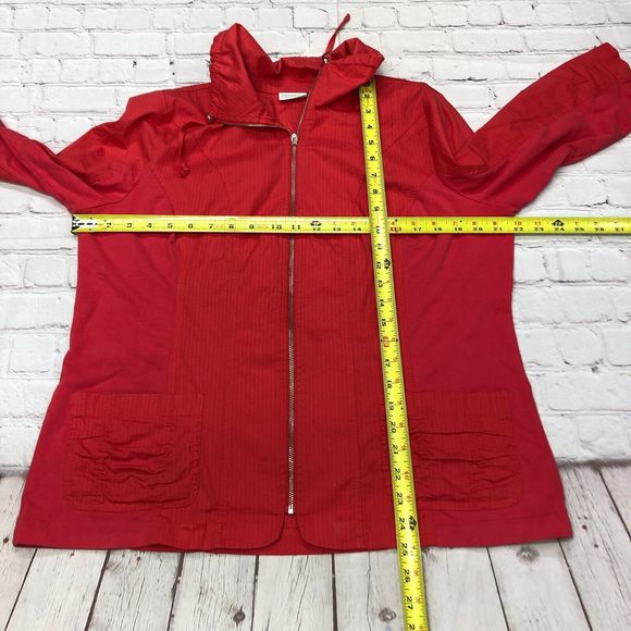 Zenergy by Chico's Women Full Zip Jacket Size 2 Red B241 -30 - Picture 2 of 16